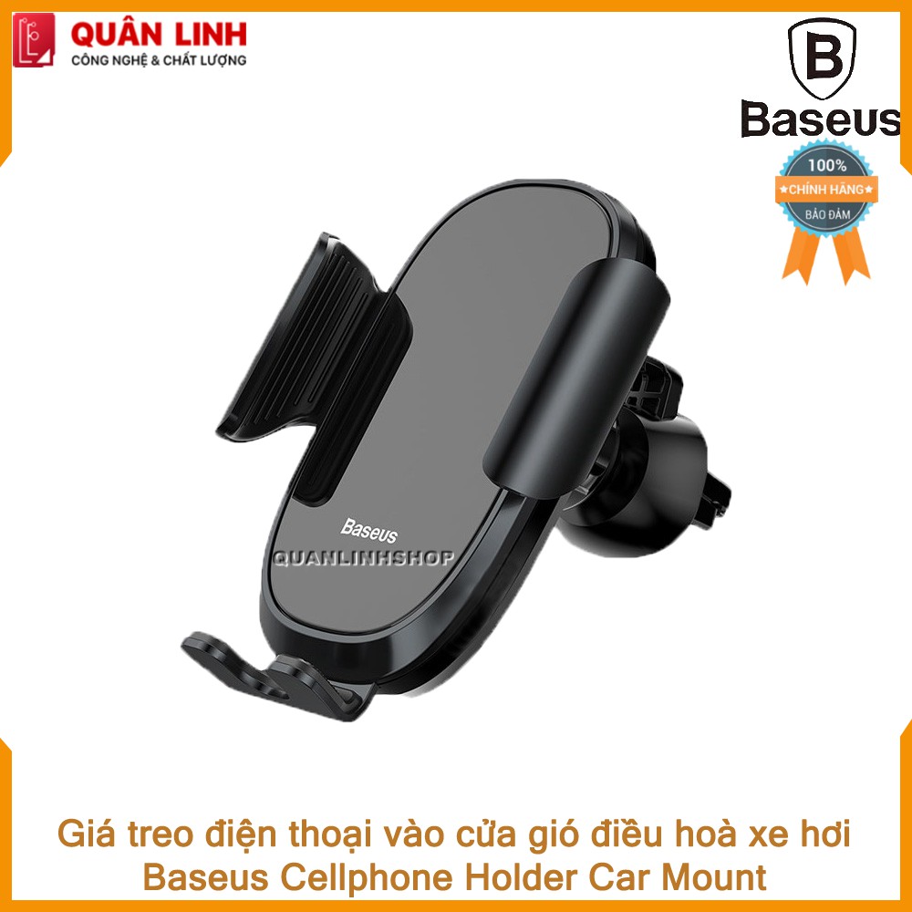 Giá treo điện thoại vào cửa gió điều hoà trên ô tô Baseus Smart Car Mount Cell Phone Holder