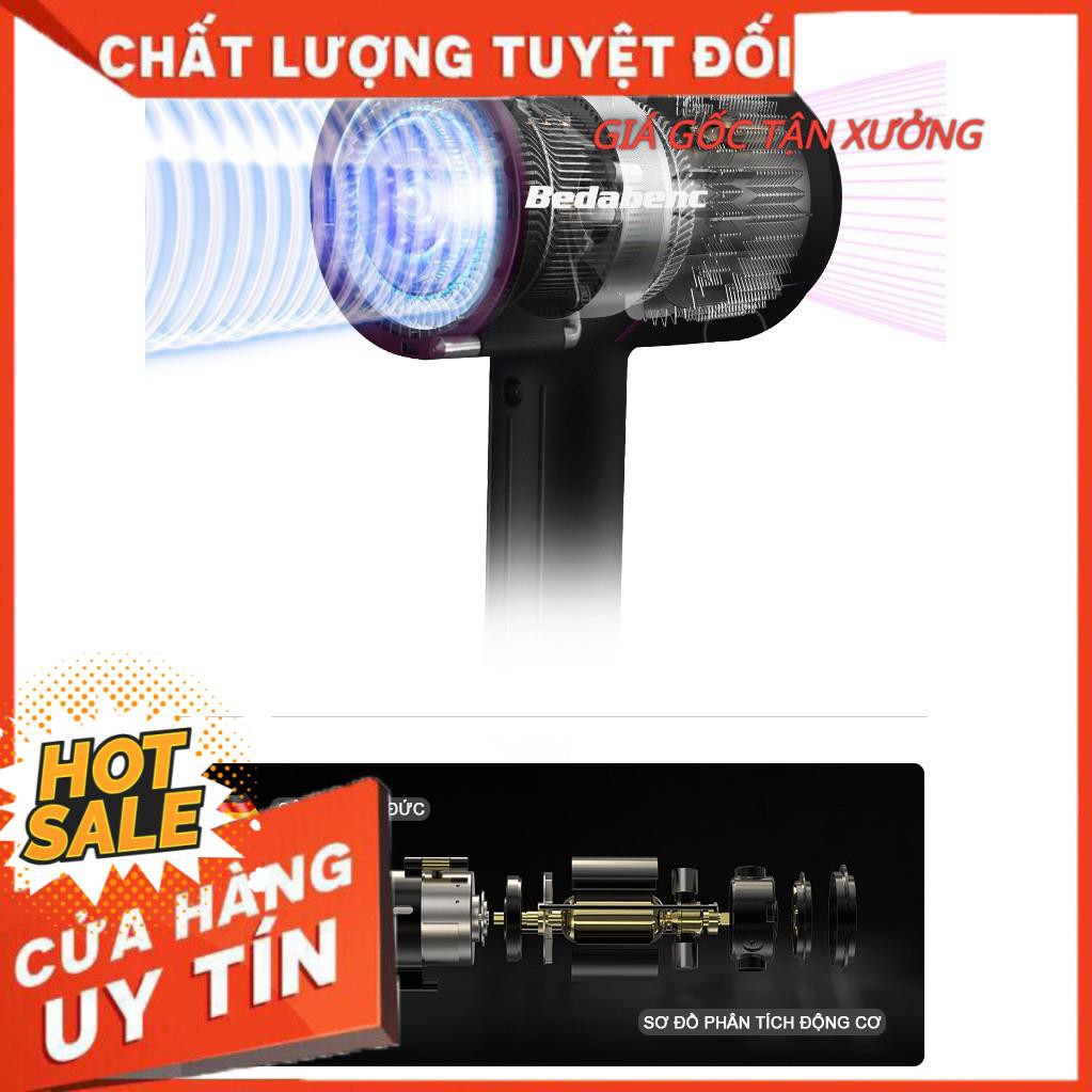 [Hàng Nội Địa Trung] Máy sấy tóc hai chiều mini Bedabenc kiểu dáng thời trang công suất 1000W có móc treo tường