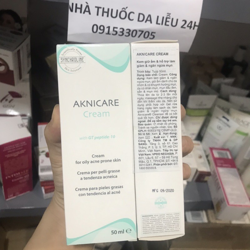 Aknicare Cream kiểm soát nhờn dưỡng ẩm cho da mụn trứng cá