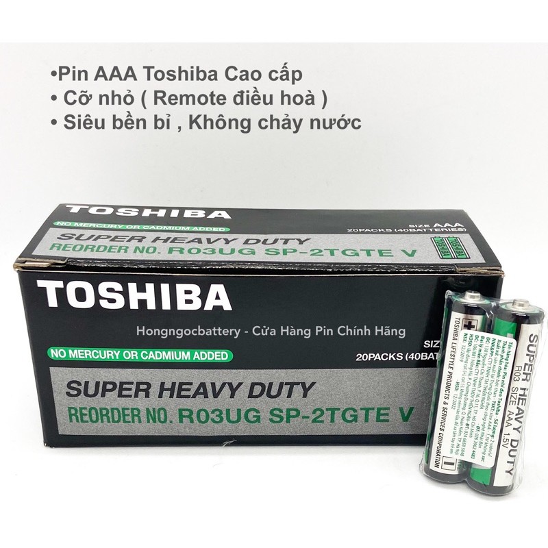 FREESHIP  Pin AAA Toshiba Siêu Bền R03UG Cao Cấp - Hàng Nhập Khẩu