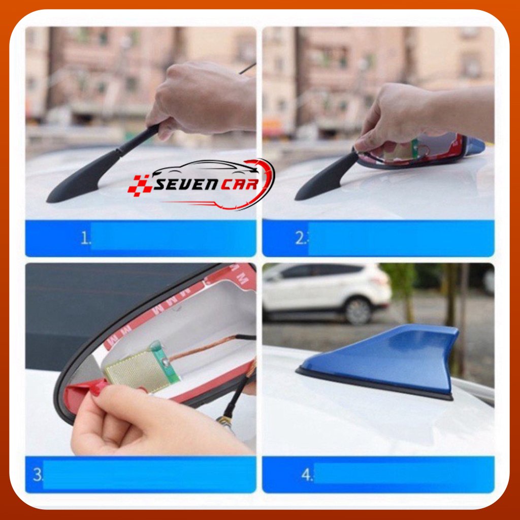 Ăng ten oto, vây cá mập ô tô, xe hơi gắn đế cao su chống nước trên xe công nghệ Nhật Bản- Seven.car