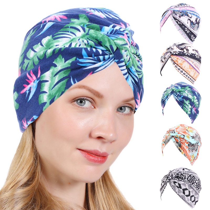 Mũ Turban Thắt Nút Co Giãn Phong Cách Hồi Giáo Cho Nữ