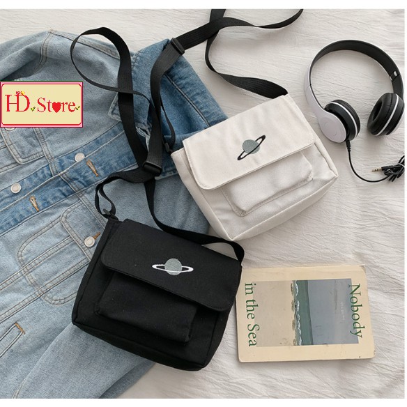 [FREESHIP] Túi vải, túi đeo chéo thời trang unisex hình hành tinh siêu dễ thương | BigBuy360 - bigbuy360.vn