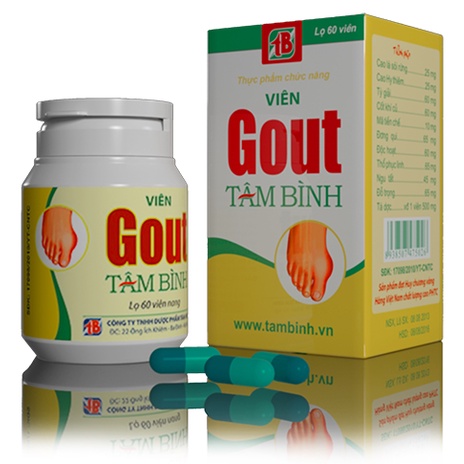 VIÊN GOUT TÂM BÌNH hỗ trợ giảm triệu chứng đau do gút