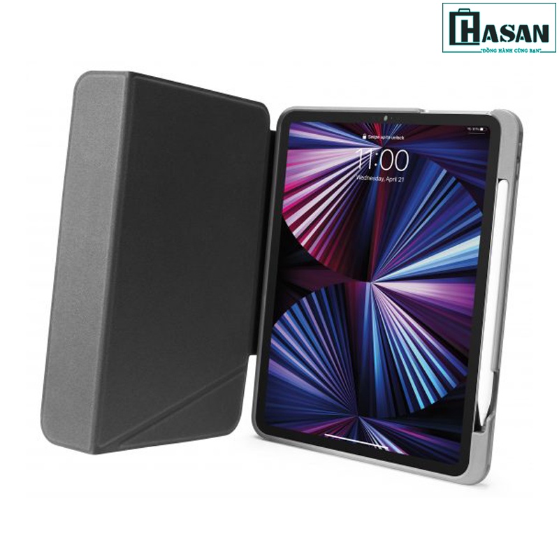 Bao da iPad Pro 11 inch M1 2021 chính hãng TOMTOC (USA) từ tính đa góc VERTICAL - B02-007 hỗ trợ sạc không dây APPLE PEN