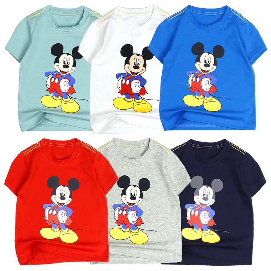 Áo thun bé trai Size Nhí tay ngắn, cổ tròn cho bé 1 tuổi đến 8 tuổi từ 10 kg đến 25 kg chất đẹp 04940-04951
