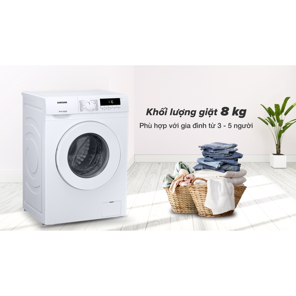 Máy giặt Samsung Inverter 8kg WW80T3020WW/SV Điện Máy Hải Đăng HN