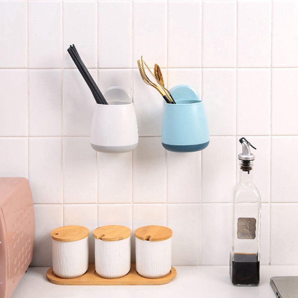 Giá Đỡ Bàn Chải Đánh Răng / Đũa / Cọ Trang Điểm Không Cần Đục Lỗ