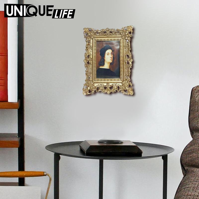 Khung Ảnh Nhựa Resin Hình Chữ Nhật Màu Vàng Để Bàn Trang Trí Nhà Cửa Đám Cưới