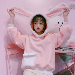 Áo hoodie tay thỏ