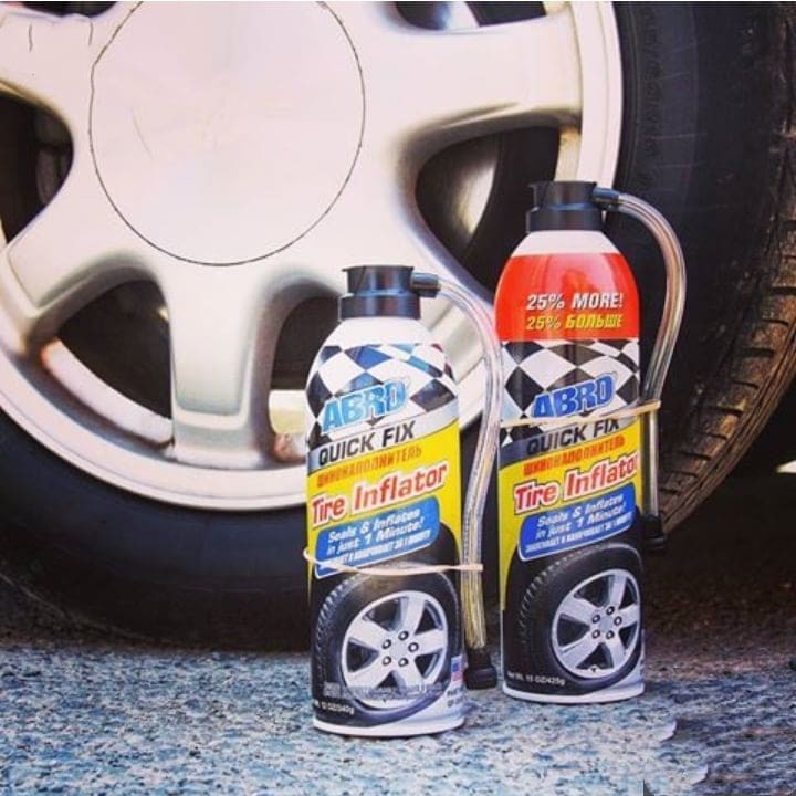 Keo Bơm Vá Vỏ Ô Tô Xe Máy Abro Quick Fix Tire Inflator 340g