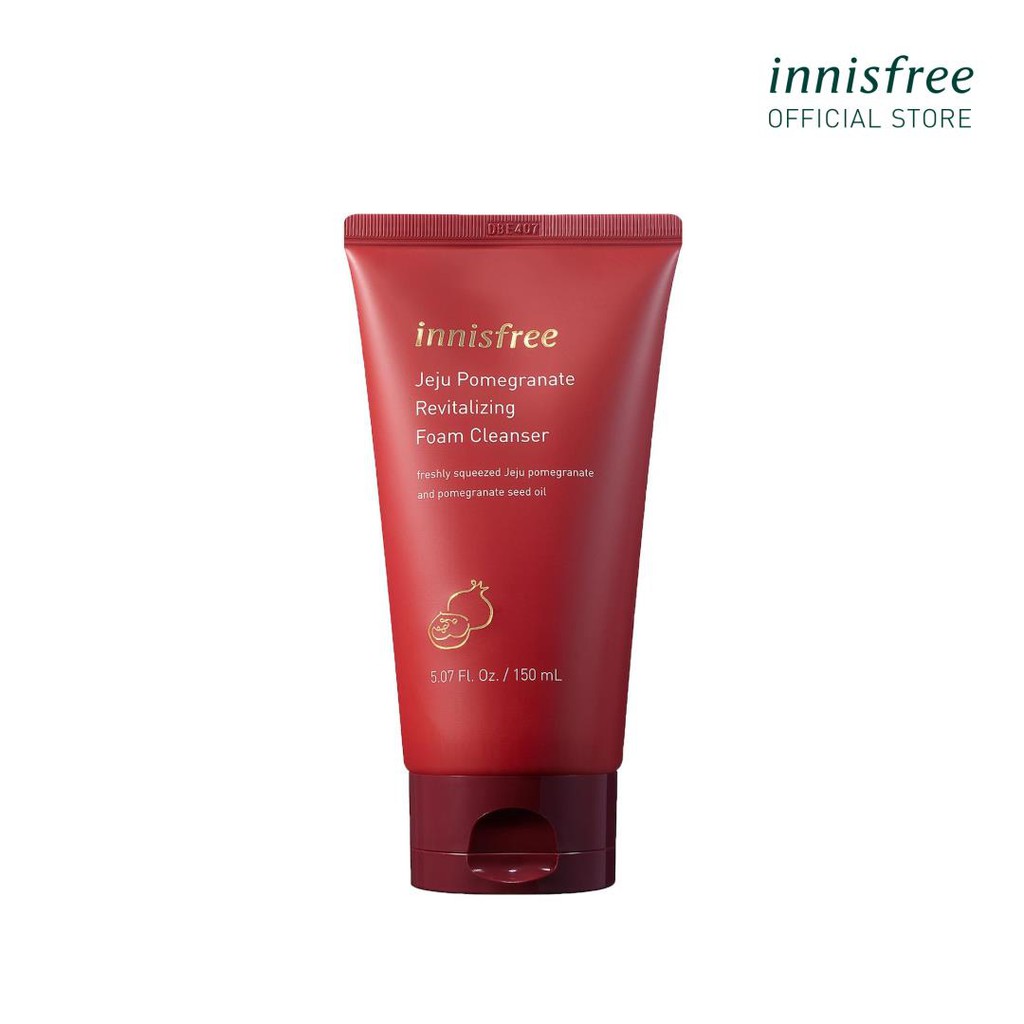 [Mã COSIF11 giảm 10% đơn 400K] Sữa rửa mặt chống oxy hóa lựu innisfree Jeju Pomegranate Revitalizing Foam Cleanser 150ml
