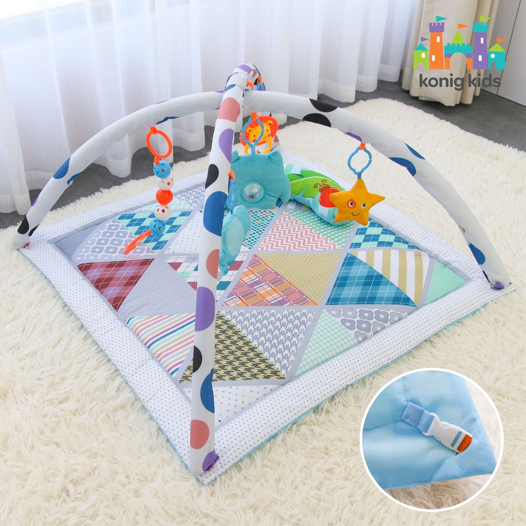 Lều vải kết hợp thảm nằm chơi cho bé 2 trong 1 Konig kids JL634-1D