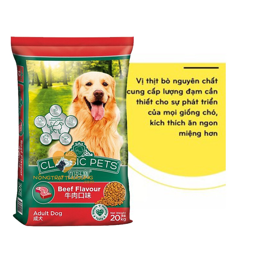 Hạt Cho Chó Trưởng Thành Classic Pets Vị Bò