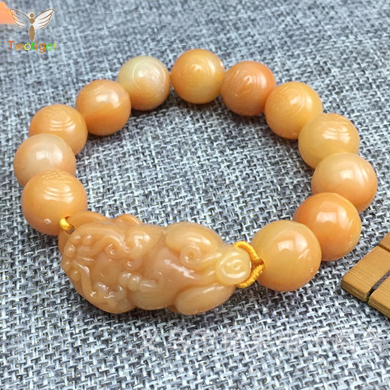 Vòng tay xỏ hạt thiết kế động vật bằng nhựa resin giả đá topaz