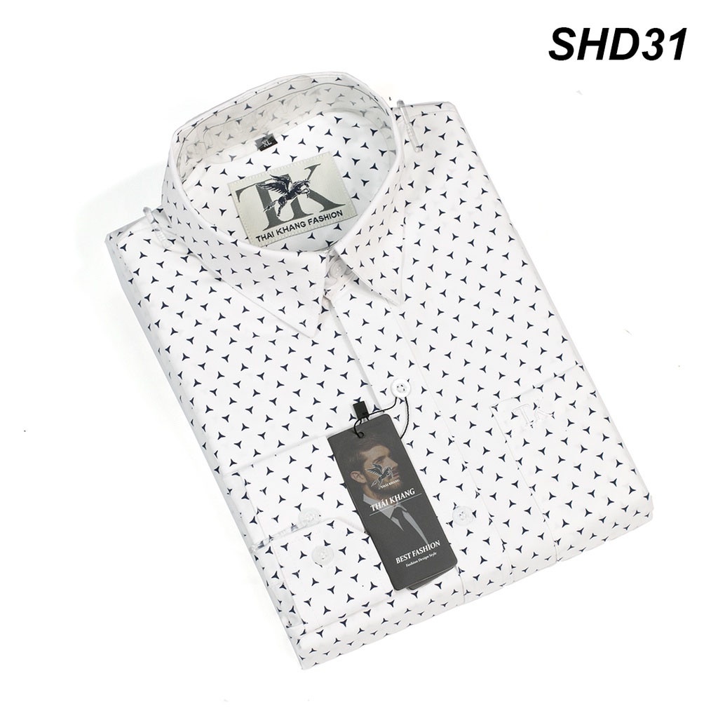 Áo sơ mi nam trung nam trung niên ngắn tay caro AHOP23