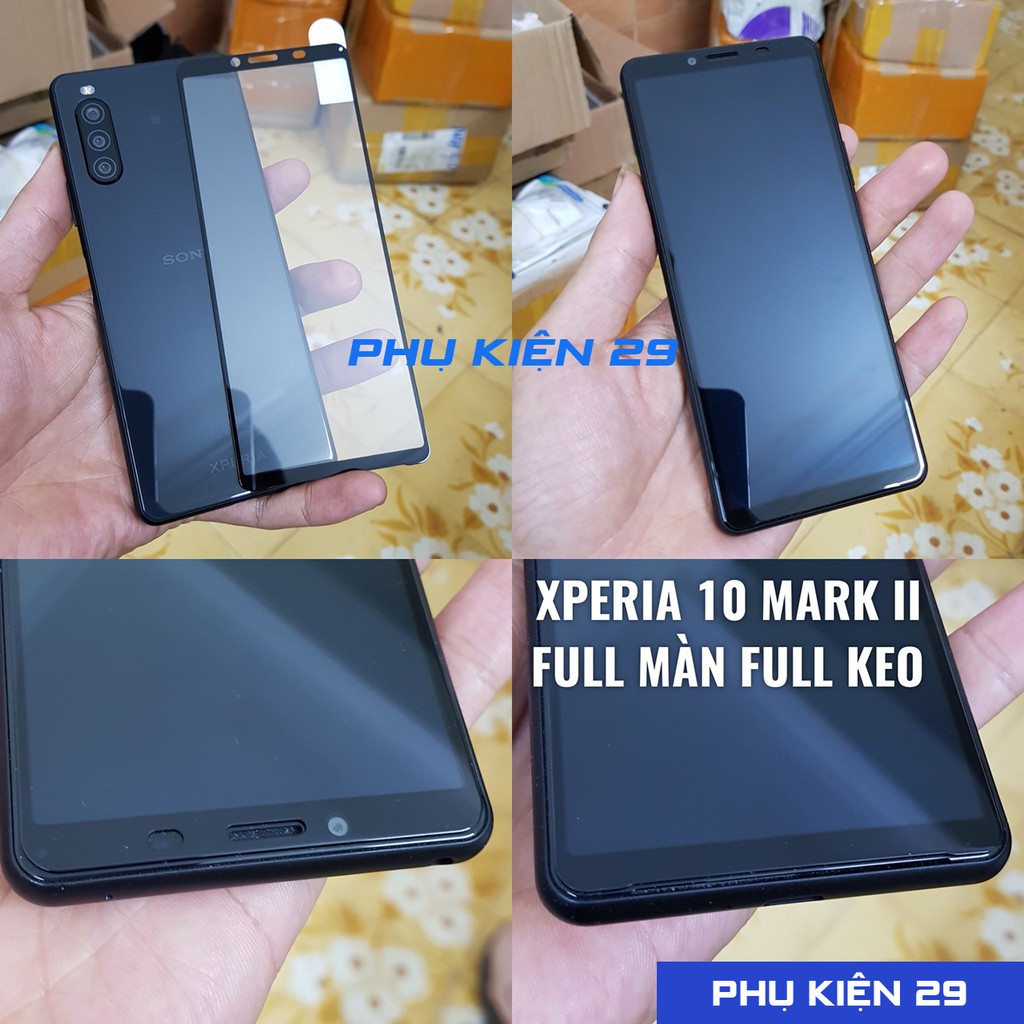 [Xperia 5/ 10 Mark 2, Xperia 5/ 10 II] Kính cường lực FULL màn FULL keo Glass Pro+ 9H