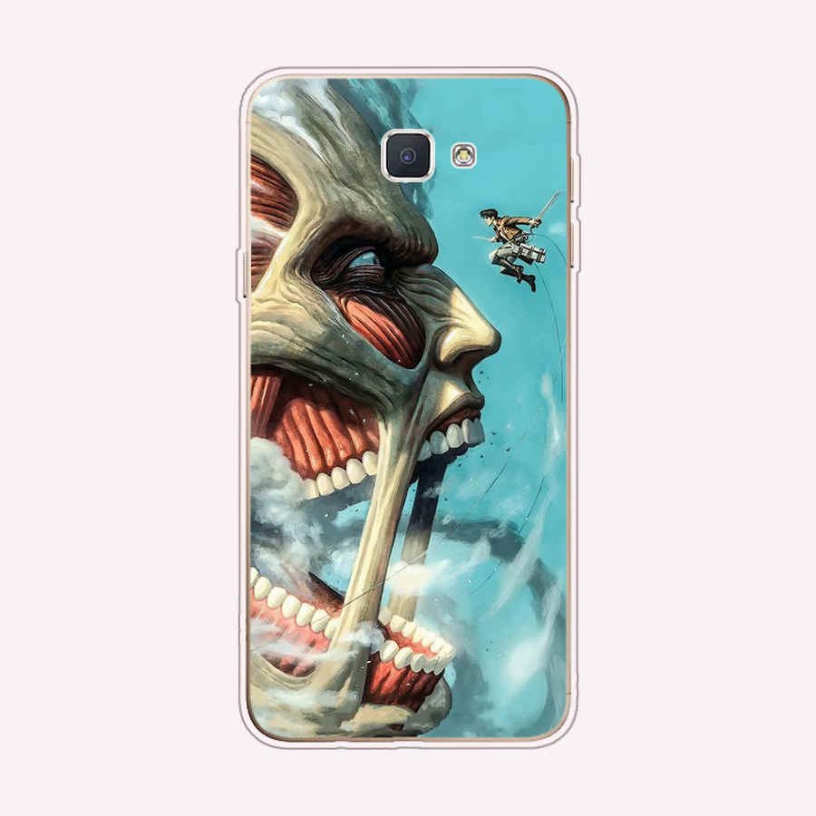 Ốp điện thoại silicon TPU mềm hoạt hình Attack on titan cho Samsung Galaxy j5 2016 j6 2018 j7 2016 2017 J7 prime J7 Neo