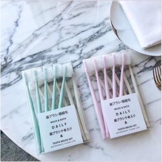 Sét 10 bàn chải đánh răng muji xuất nhật