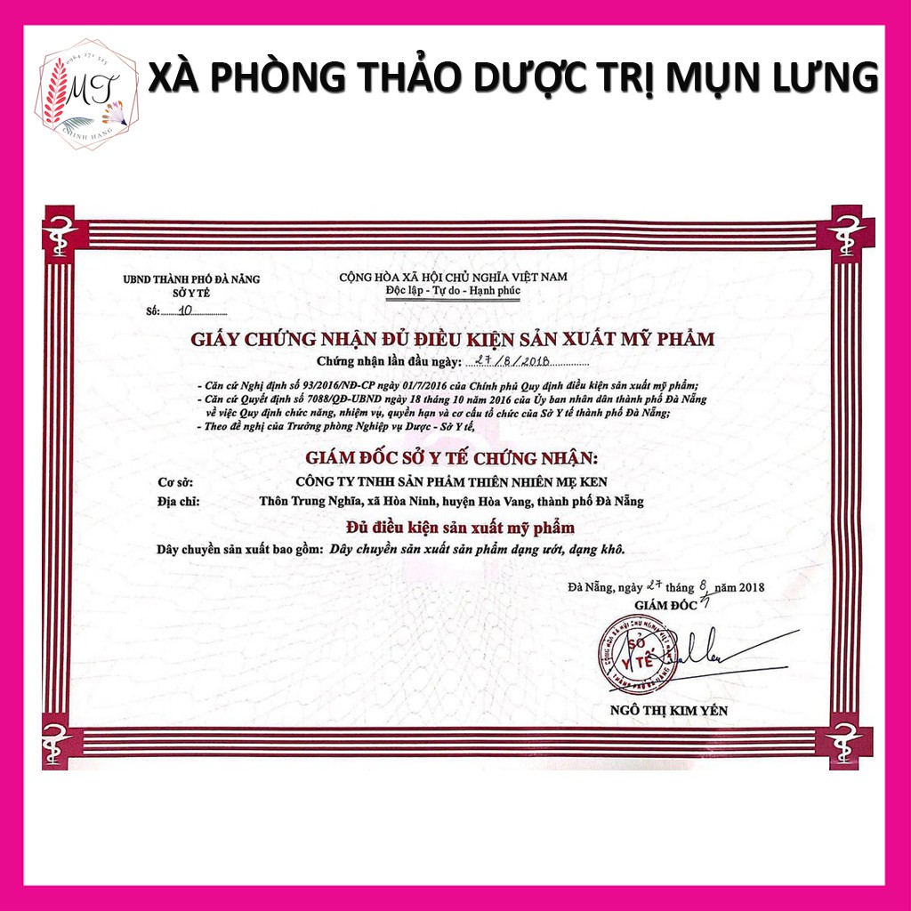 Xà Phòng Thảo Dược Sạch Mụn Lưng Mẹ Ken 120gr - Xà Bông Cải Thiện Thâm Mông, Hôi Nách Và Trắng Da