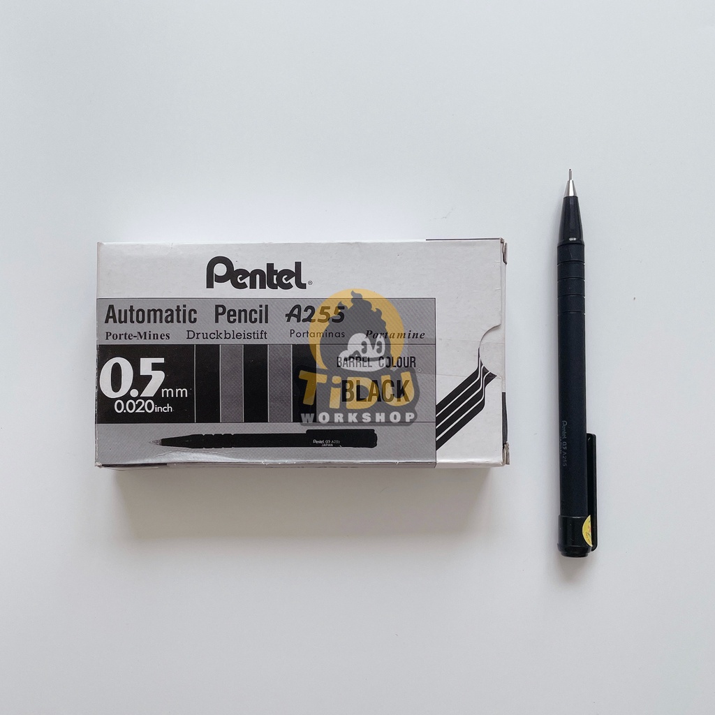 Bút chì kim Pentel A255 0.5mm Automatic màu đen./Set bán 1 cây