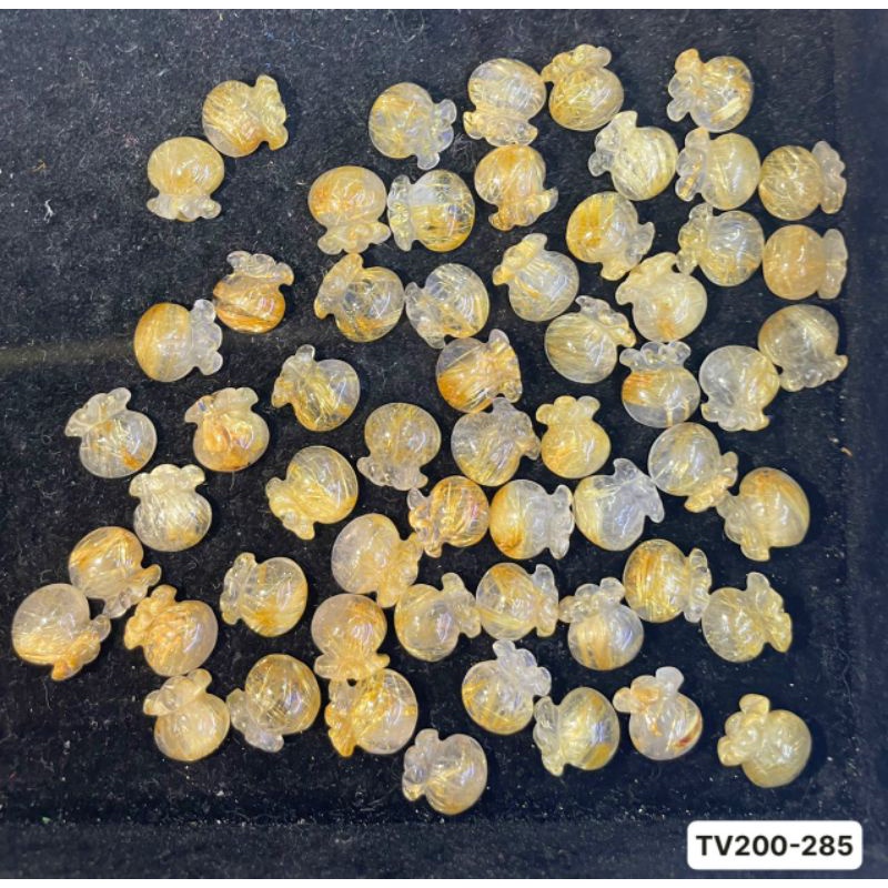 Túi tài lộc đá thanh tẩy thu hút may mắn kích hoạt cung tài lộc