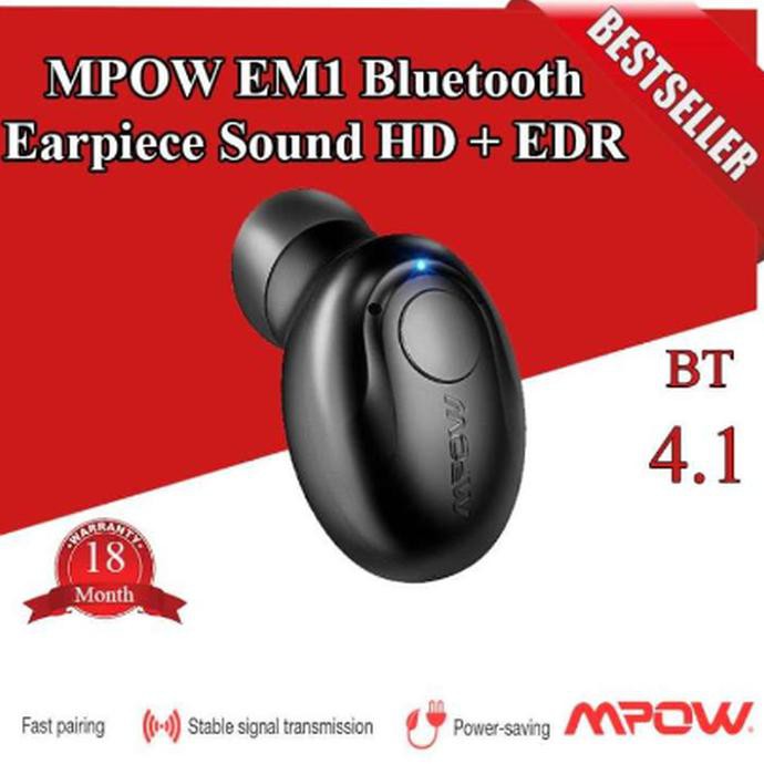 Mpow Tai Nghe Em1 Kết Nối Bluetooth V4.1 6-hr Mpbh099Ab