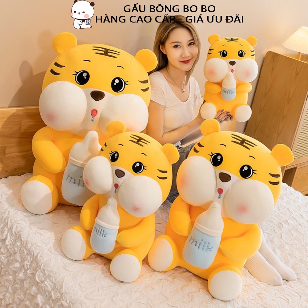 Gấu bông, Gối Ôm Heo Ôm bình sữa khổng lồ 1M - Hổ Sữa - Vải siêu mềm mịn Gòn tinh khiết- Làm Quà Tặng siêu đáng yêu cute