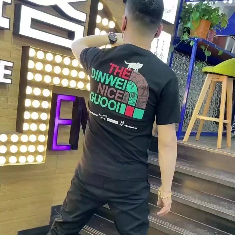 Áo nam Tay Ngắn In Chữ Spirit Boy Ruffian Phong Cách Đường Phố