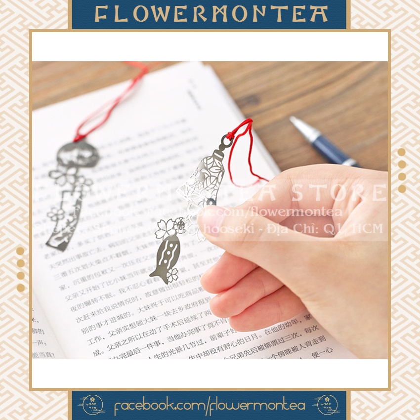 Thẻ Đánh Dấu Sách | Bookmark Kim Loại Kèm Thiệp - Chuông Gió