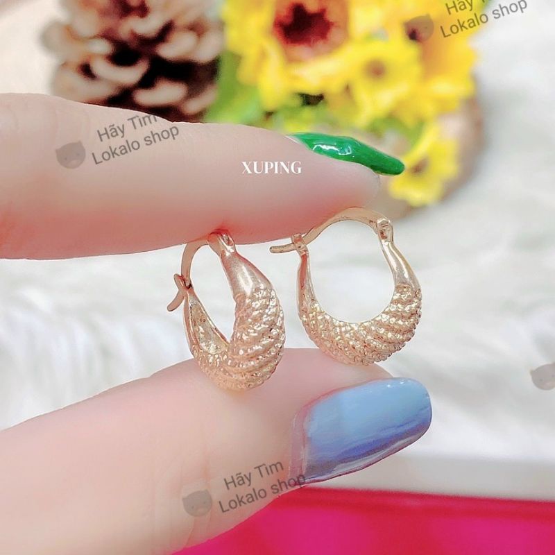 Bông Tai Nữ Xuping Mạ Vàng 18k Cực Bền 05178.22- Bảo Hành 3 Tháng - Lokalo Shop - Người Đeo Đơn Giản Tự Nhiên Sang Trọng