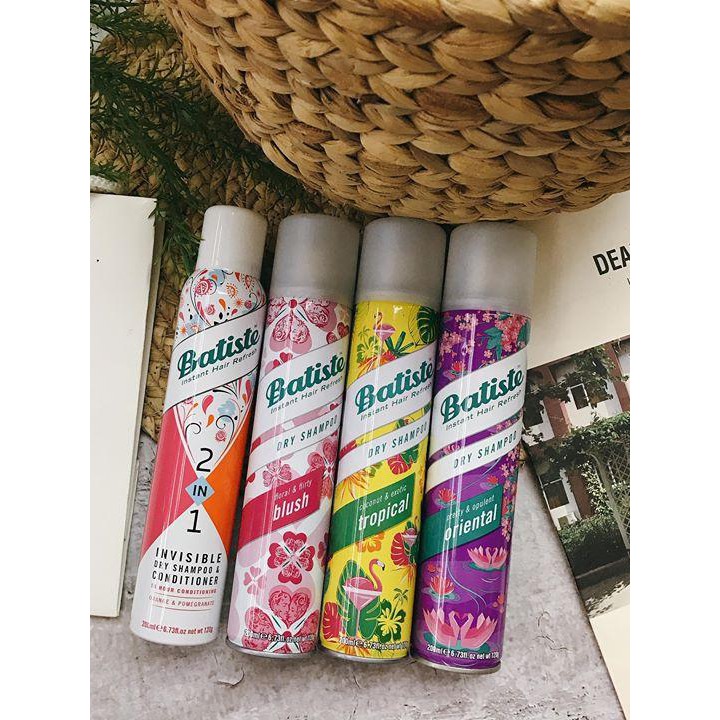 Dầu gội đầu khô Batiste Dry Shampoo Floral Essence