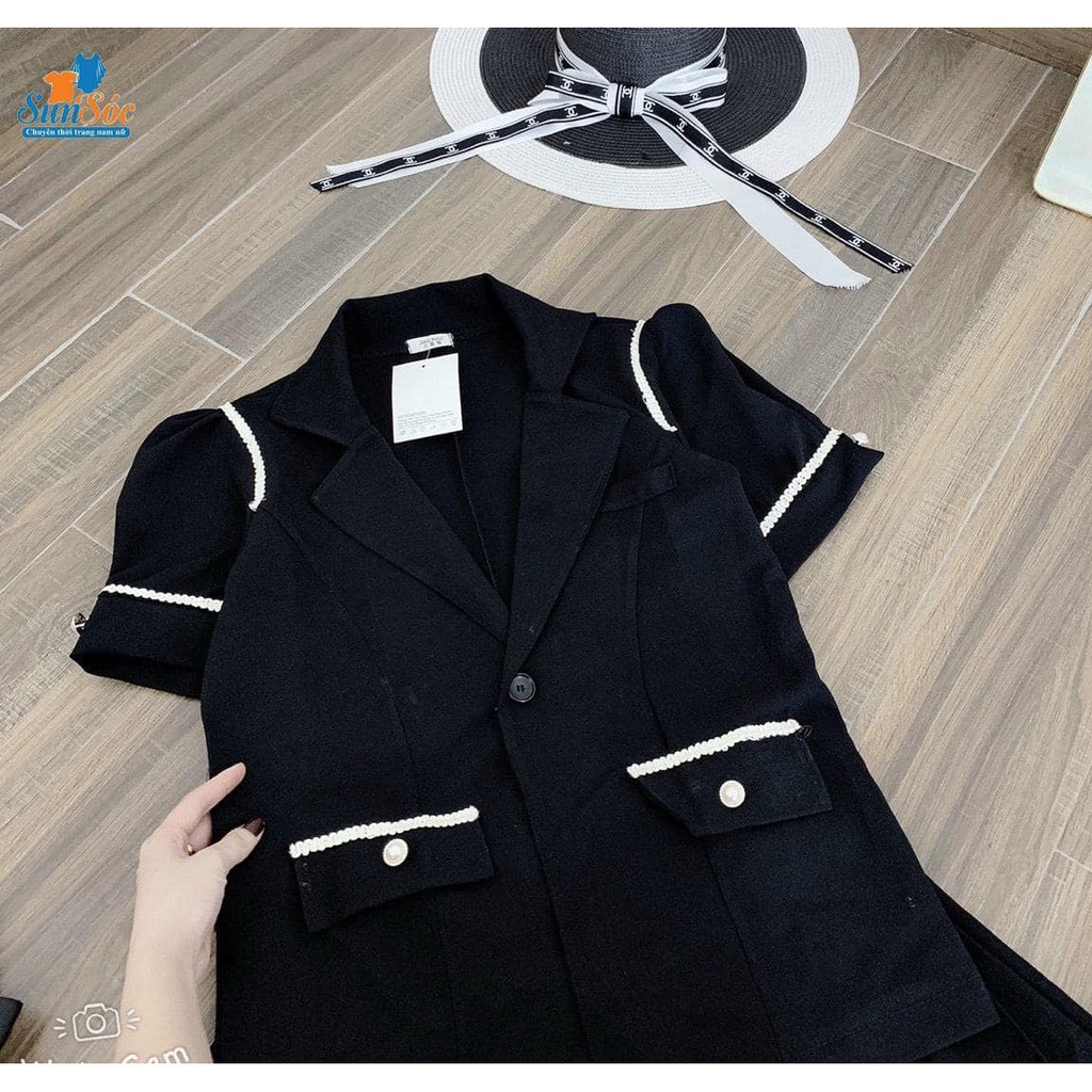 Áo vest nữ áo vest blazer set màu đen sang chảnh size s m l ShopSocSun