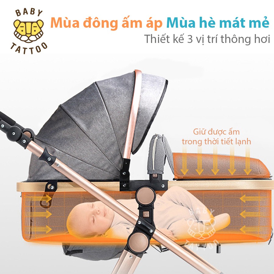 BABY TATTOO Xe Đẩy Nổi Đa Năng Calloway 2 Chiều, Thiết Kế Sang Trọng, Thời Trang