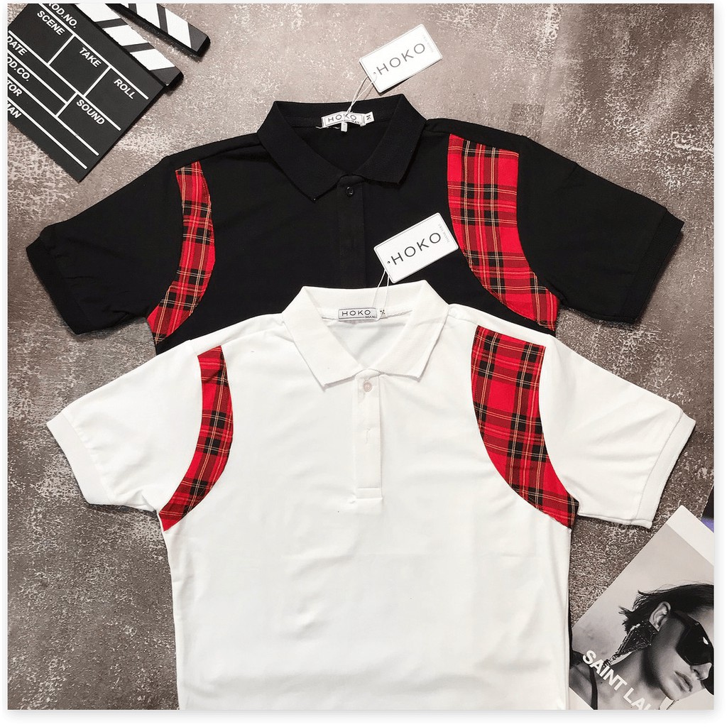 Áo thun nam cổ trụ phối VIỀN ĐỎ ĐEN SIÊU ĐẸP , FORM CHUẨN CHO CÁC ANH EM KOKO MI FASHION