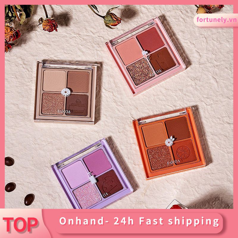 (Hàng Mới Về) Bảng Phấn Mắt Faiccia 4 Màu Lì Và Ánh Ngọc Trai Kết Hợp Thời Trang | BigBuy360 - bigbuy360.vn