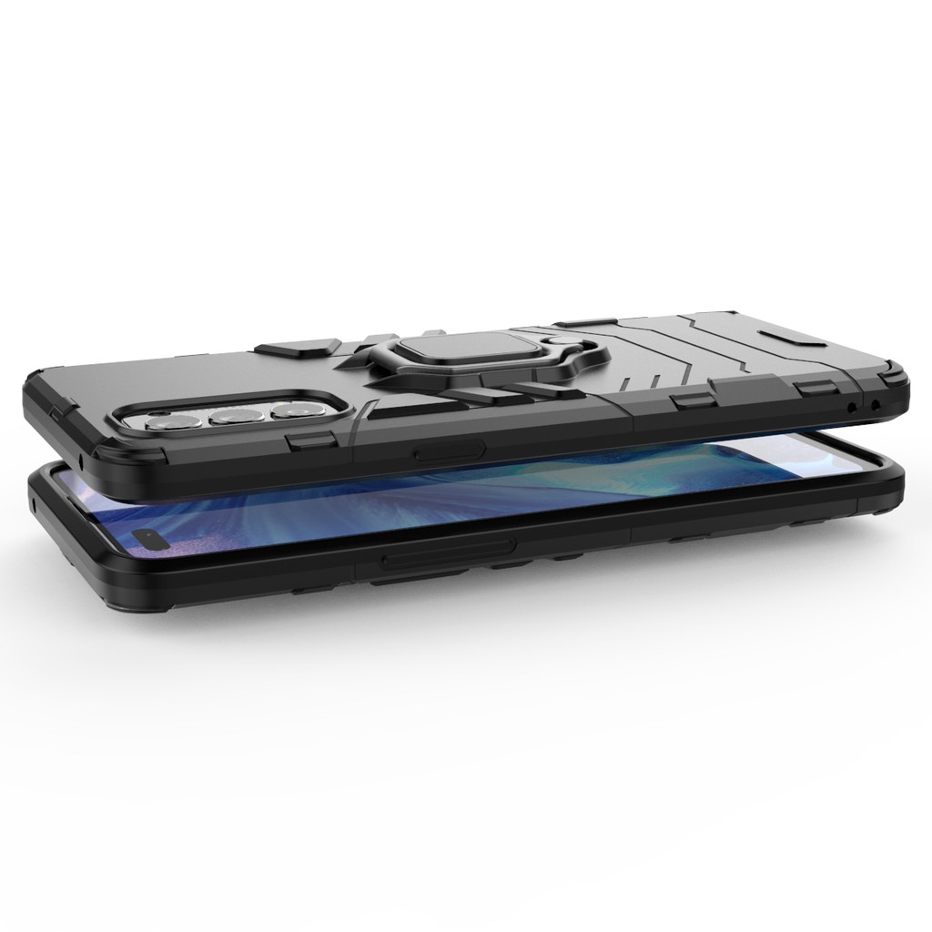 Ốp lưng Oppo Reno 4 / Reno 5 / 5G / Reno 7 5G Iron Man Iring chống sốc giá đỡ mặt lưng cao cấp siêu bền