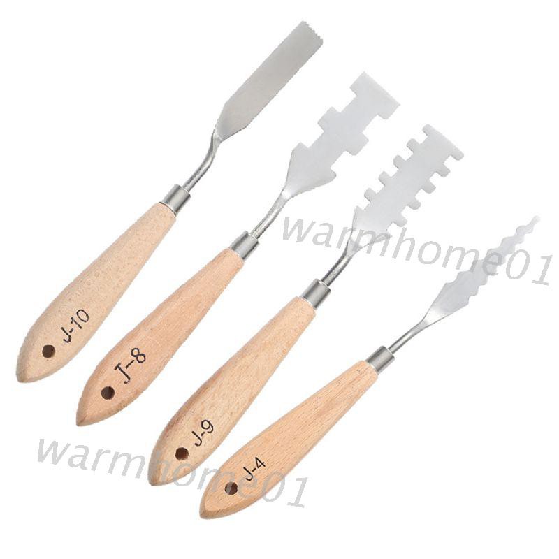 Set 10 Lưỡi Dao Bằng Thép Không Gỉ Dùng Để Trộn Màu Vẽ Tranh Sơn Dầu