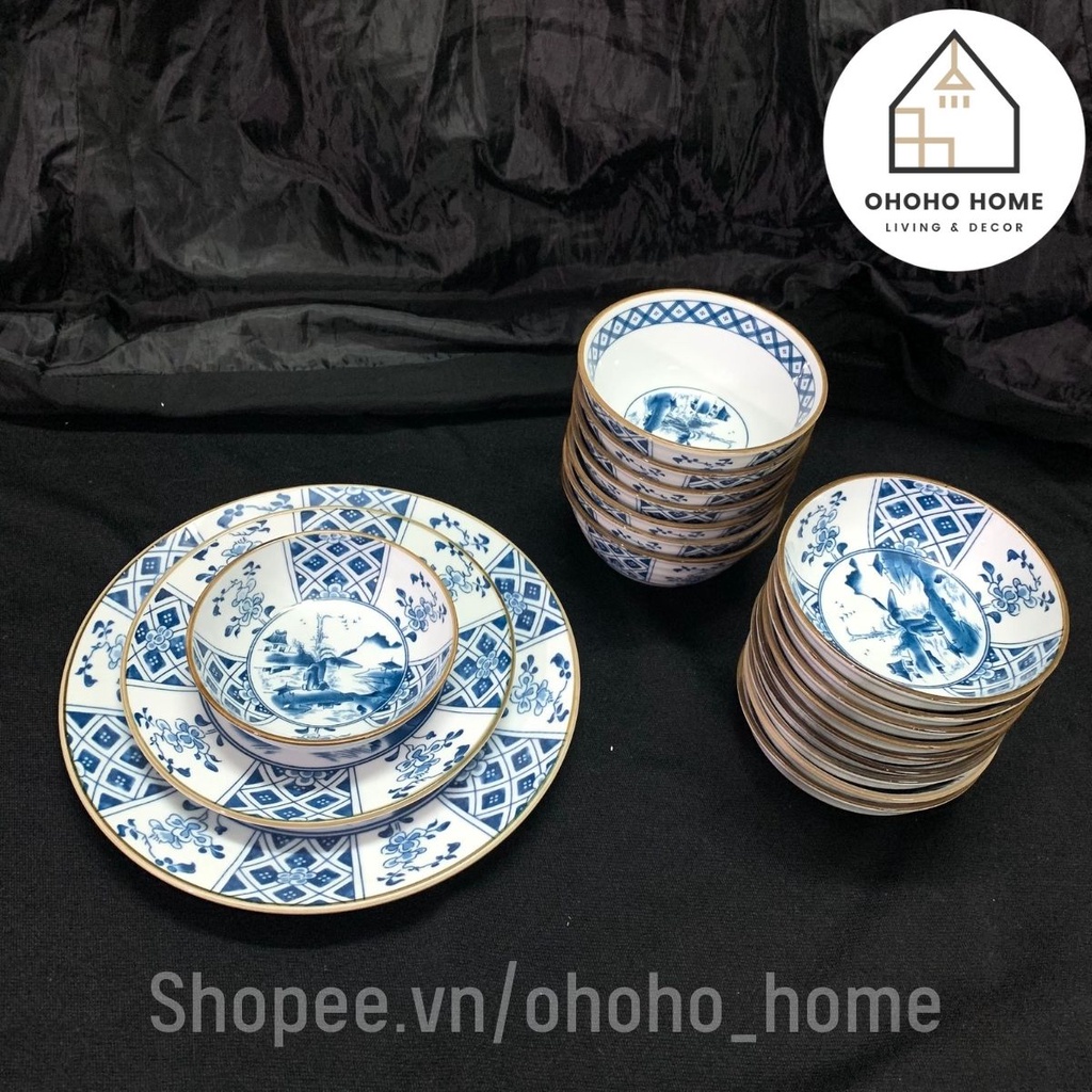 Đĩa sứ DECOR &quot;Sơn Thủy&quot; - OHOHO HOME