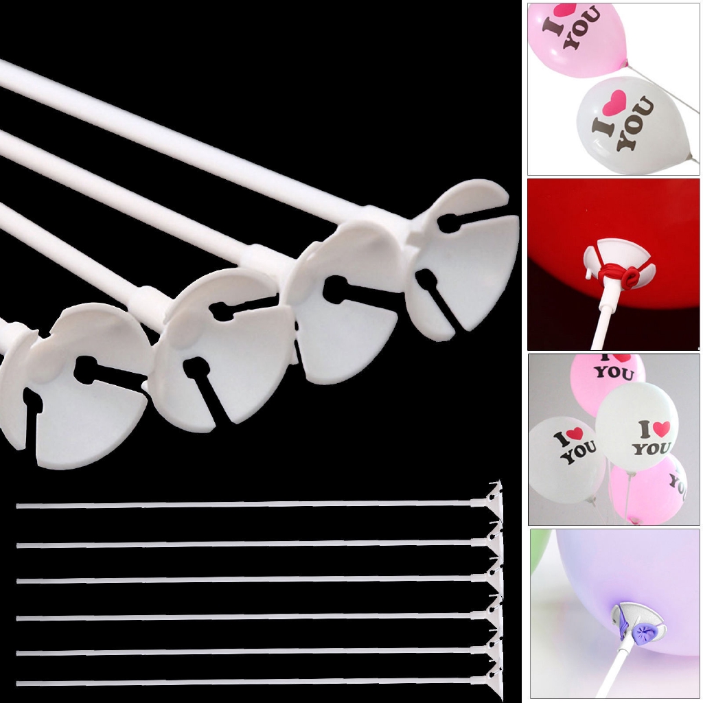 100 Đế Gắn Bong Bóng Màu Trắng 40cm Mới