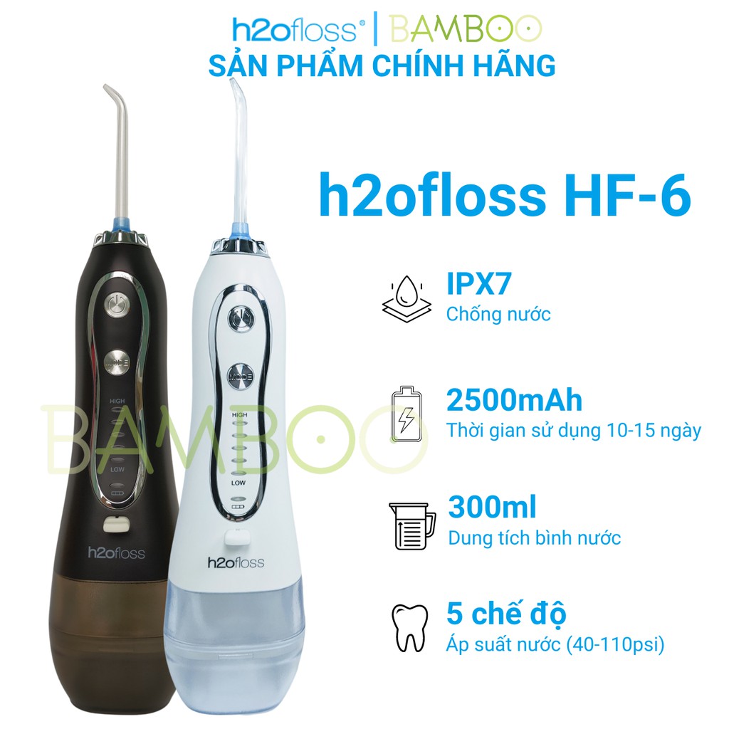 [Mã BMBAU300 giảm 10% đơn 499K] Máy tăm nước, tăm nước h2ofloss HF6, HF6P, HF9P phiên bản 2021