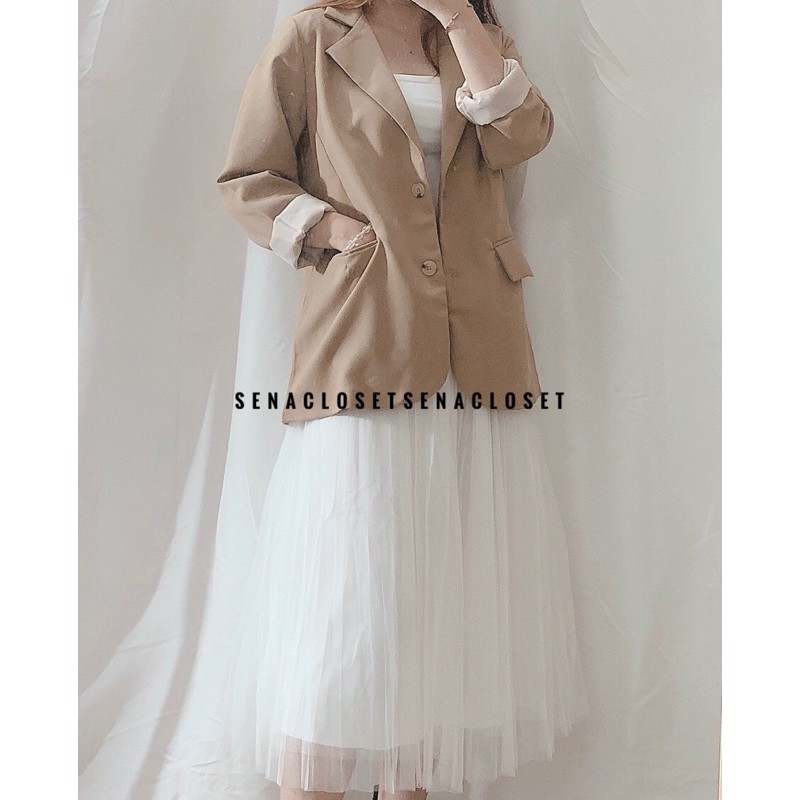 ÁO BLAZER 2 LỚP NÂU TÂY QC STYLE ULZZANG HQ ( Ảnh thật / video) | BigBuy360 - bigbuy360.vn