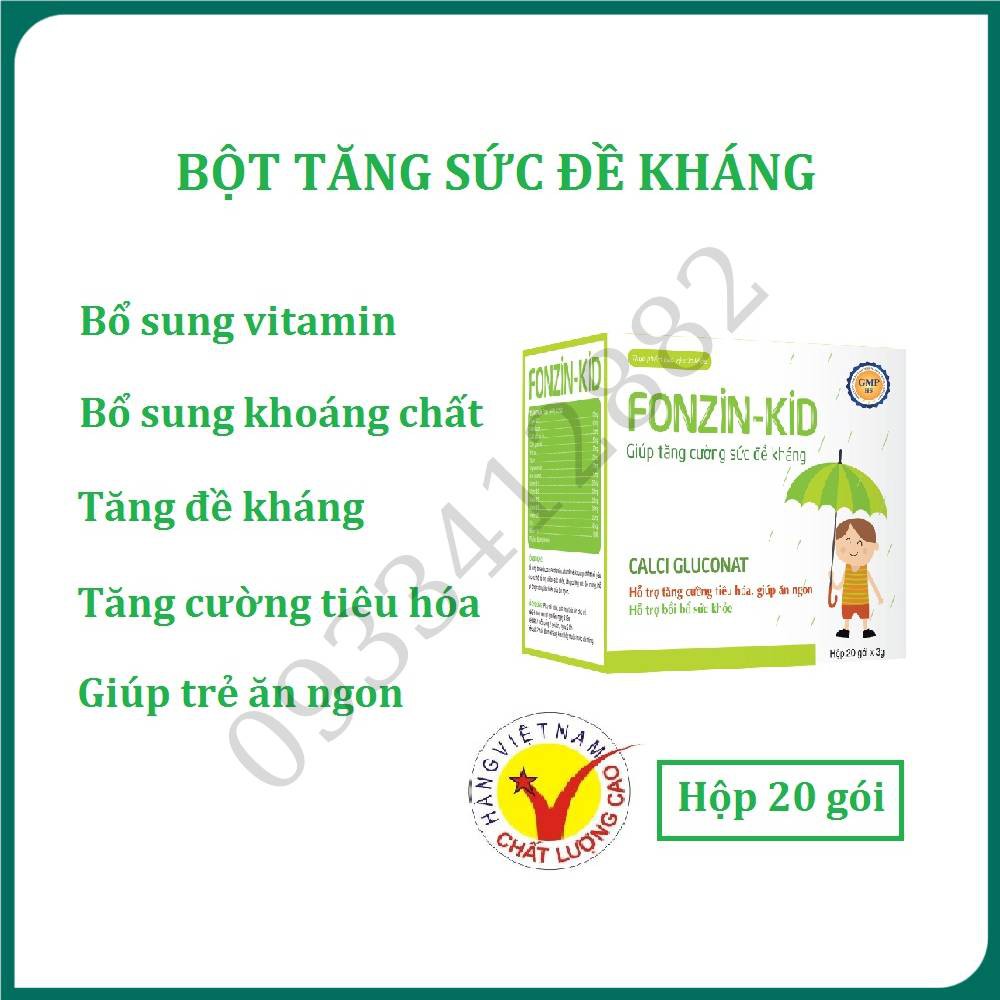 Bột tăng sức đề kháng Fonzin Kid hộp 20 gói Hàng Chính Hãng Công Ty