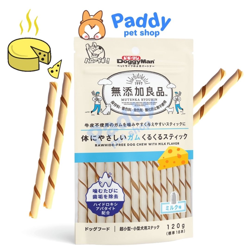 Que Gặm Phô Mai DoggyMan Snack Cho Chó (120g)