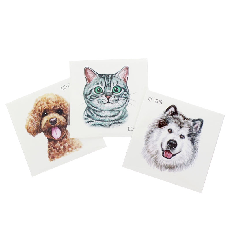 💖 Hình xăm dán động vật hoạt hình dễ thương 🔸 Hình xăm mèo cưng 🔸 Hình xăm chó cưng 🔸 Hình xăm dán dùng một lần