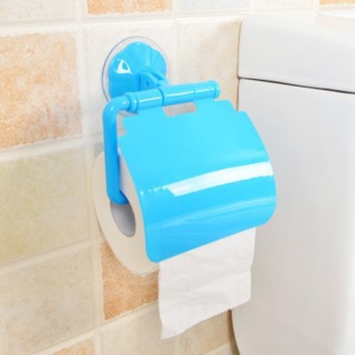 Treo giấy vệ sinh có nắp chống nước bằng nhựa hít vào tường hút chân không có cây gạt chắc chắn màu xanh màu hồng