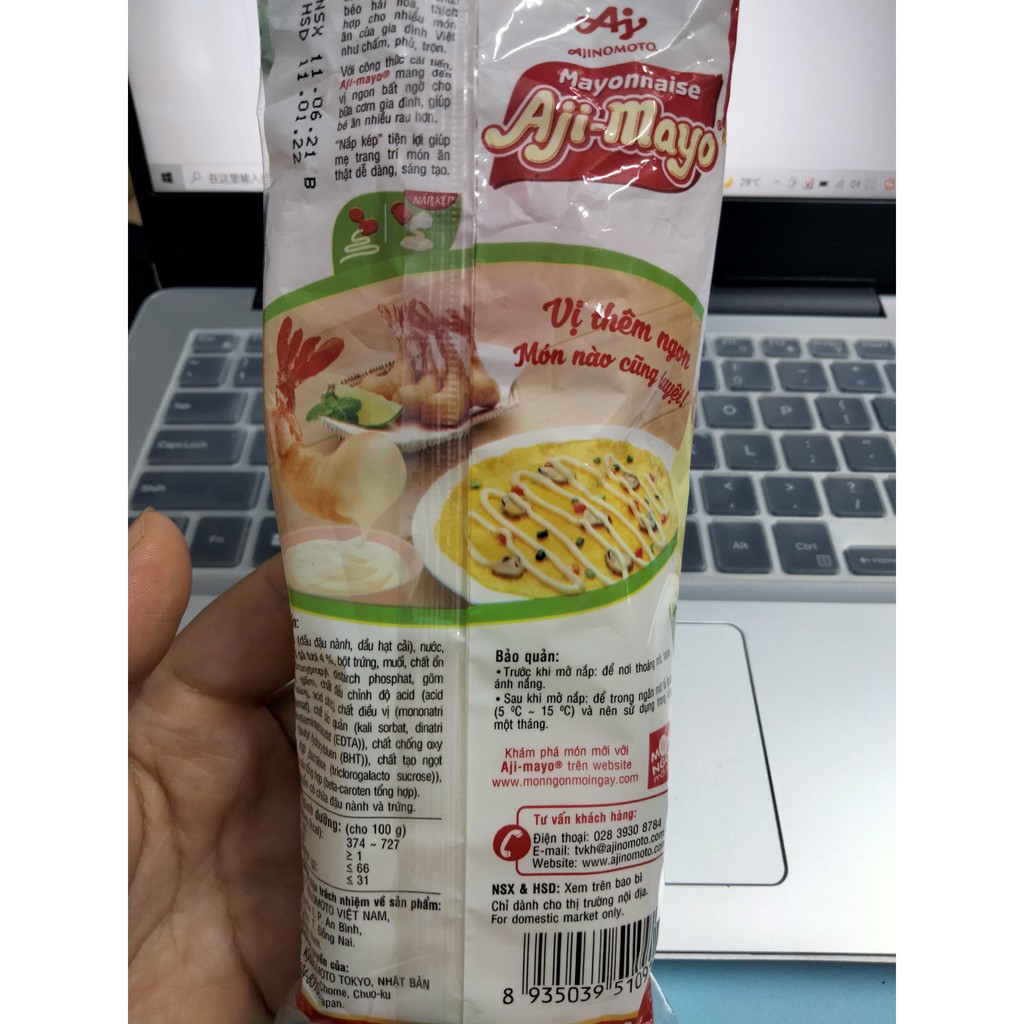 Xốt mayonnaise Ajinomoto chai 130g