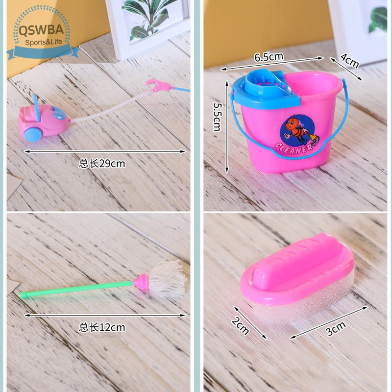 Set đồ chơi 9 món chổi quét nhà mini cho bé
