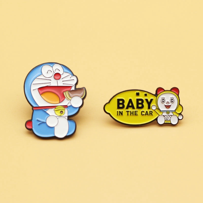 Huy Hiệu Cài Áo Hình Mèo Doraemon Xinh Xắn