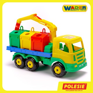 Xe Ô tô Cần Cẩu Kèm Thùng Môi Trường , Đồ Chơi Trẻ Em Nhập Khẩu Châu Âu CHÍNH HÃNG POLESIE 44181